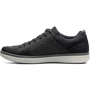 Nunn Bush Heren Aspire Knit Mocassin Toe Sneaker Oxford Comfortabele Lichtgewicht Stof Lace Up, Zwart, 38.5 EU