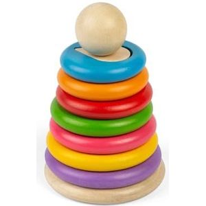 Bigjigs Toys - Secret Shape Stacker - Houten Stapel- en Sorteerpuzzel - 16 Stuks - Educatief