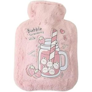 Warmwaterkruik 250 ml warmwaterkruik tas meisjes pluche schouder handwarmer warmtepak schattig warm water zak handwarmer warmwaterkruik zak warm water zak (B)