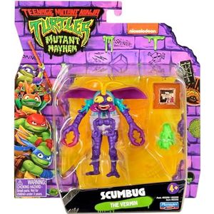 Teenage Mutant Ninja Turtles 83292 Mutant Mayhem 4-inch Scumbug Basic Action Figuur. Ideaal cadeau voor jongens van 4 tot 7 jaar en TMNT-fans