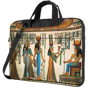 Vrouwen in het oude Egypte Print Grote Laptop Case Computer Tas, Laptop Tas, Aktetas voor Vrouwen Kantoor Zakelijke Reizen, Vrouwen in het oude Egypte, 14 inch