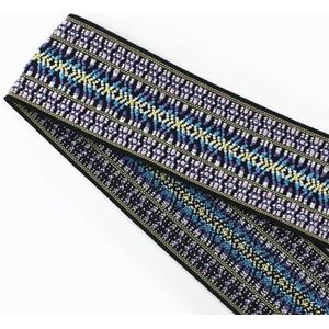 2/5 meter 50 mm polyester jacquard elastische band singelband broek taille bindende rubberen tapes voor rok tassen riem DIY naaien ambachten-EB115-04-50mm-5meter