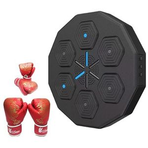 Wall Mount Music Boxing Pad, Smart Music Boxing Target With Led Light & Gloves, Wall Mounted Electronic Boxing Music Punching Pad, Lighting Boxing Machine Wall Mounted For Men Women