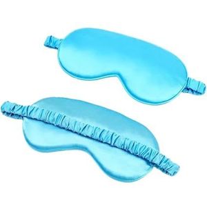Cmis Kbei Geïmiteerde zijden ooglapje, schaduw, slaap, oogmasker, ooglapje, reizen, relaxhoes, oogschaduw, gezondheid, slaapschild, zachte oogverzorgingshulpmiddelen (donkerblauw, 2 stuks)