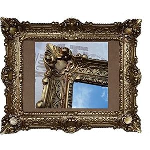 Lnxp Antieke barok fotolijst goud 56 x 46 cm rechthoek repro foto's voor 30 x 40 cm of 40 x 30 cm barok frame foto's 50R