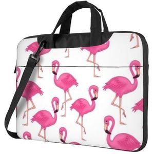 OPSREY roze flamingo bedrukte laptoptas ultradunne laptophoes draagbare computerbeschermende tas