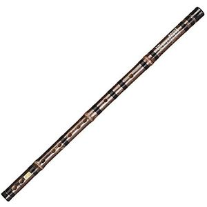 HTian Zwarte bamboefluit Chinese Dizi, Grading Professioneel Oude Muziekinstrument Bamboe Fluit, Spelen Beginner Volwassen Fluit (Kleur: C)