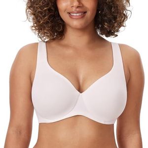 DELIMIRA AISILIN Dames Minimizer BH met beugel zonder padding Volledige cups Grote maten Ondergoed Kokoswit 75F