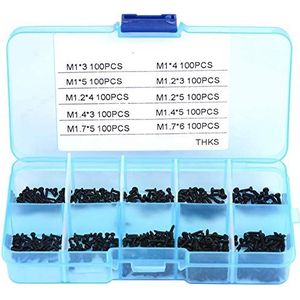 Kleine Schroeven Cross Head zelftappende Bouten Assortiment Kit Horloges Bril Elektronica Reparatie Accessoires M1 M1.2 M1.4 M1.7 1000 stks