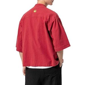 Seidarise kimonovest voor heren, Noragi, Yukata, Haori, grote maten, XL