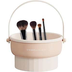 Siliconen make-up kwastenreiniger, inklapbare en opvouwbare borstelreinigingsmat - Droog, reinig en bewaar make-upborstels voor make-upspons, poederdons Qarido