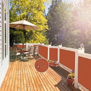 NAKAGSHI Waterdicht zonnezeil, terracotta, 1,2 x 4 m, rechthoekig schaduwdoek voor buiten, geschikt voor tuin, outdoor, terras, balkon, camping, gepersonaliseerd