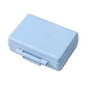 Draagbare kleurrijke 9Grids medicijndoos gezondheidszorg container geval pillendoos splitters reizen pillendoos (blauw)