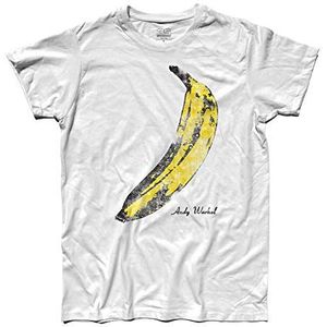 T-shirt Uomo Andy Warhol Banana The Velvet Under Ground & Nico Rock e Pop Art, Wit, S