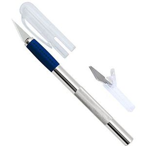 Wedo Scalpel en reservemessen LongLife Pack zilver aluminium incl. 13 messen