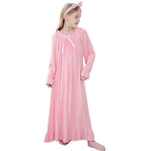 Meisjes Nachthemden Prinses Jurk Katoen Lange Mouw Nachtkleding Nachthemd Pyjama