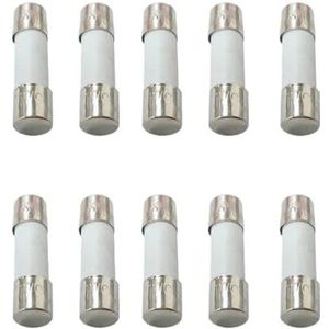 10 stuks / set 5 x 20 mm Fast Blow Tube Zekering Quick Blow Ceramic Tube Zekering 250V 5A10A 20AAMP keramische zekering (10A)