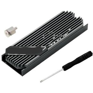 IFFSUEVL Aluminium koellichaam voor SSD M2 2280 harde schijf met warmtepad (donkergrijs A)