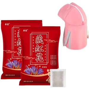 10-Pack Kruidenvoetbad Spa met Opvouwbare Foot Tub - Natuurlijke Plantenmix met Alsem & Saffraan, Ontspannend Aromatherapiebad voor Wellnessroutine Thuis(Saffron,2bag)