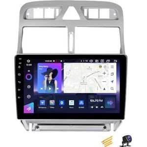 ZARAPLUS Android 13 Autoradio MP5-Speler Met Navigatie 9 Inch Touchscreen Autoradio Compatibel Met Peugeot 307 2001~2008, Voor 4G/WIFI/FM/SWC/DSP/Android Auto/Carplay,NF3