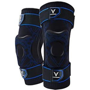 Knie-beschermers 1 STUK Knie Pads Mouw Brace for Sport Knie Ondersteuning Fitness Patella Running Basketball Football Tennis Women Man Knie elleboogbeschermers (Color : V7742 BLACK BLUE, Size : M)