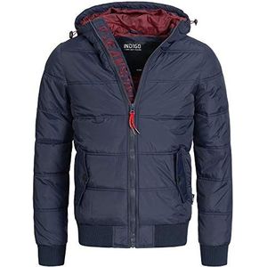 Indicode Heren Adrian ZA Quilted Jacket | Gewatteerd jack in donsjackstijl Navy XL
