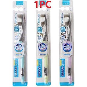 1Pc Super Harde Varkenshaar Tandenborstel Verwijderen Rook Vlekken Koffie Vuil Tandenborstel Zachte Borstelharen Set Voor Volwassenen