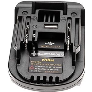 vhbw Accu-adapter compatibel met Stanley elektrisch gereedschap/accu – adapter voor 20 V Li-Ion accu's op 18 V accu's compatibel met Makita-apparaten