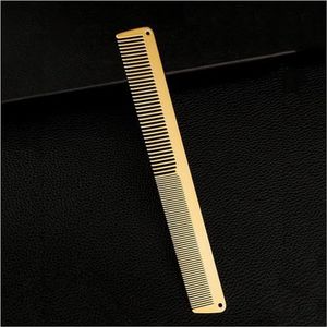 EATAN Haar Kammen Haar Snijden Kam Staal Metalen Kam Dunne Platte Pin Clip Kammen Systeem Kapper Kammen