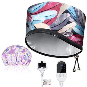 Totofac Verwarmingskap, warmtekap voor diepteverzorging, haarstomer, warmtekap voor haarmaskers, 2 temperatuurmodi, haarverwarmingskap voor spa, salon, thuis, zwart (black-2)