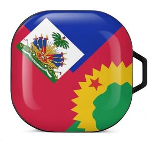 Haïti Oromo Liberation Front Flag Oordopjes Hoesje Compatibel met Samsung Hard Shell Beschermhoes Zwart-Stijl