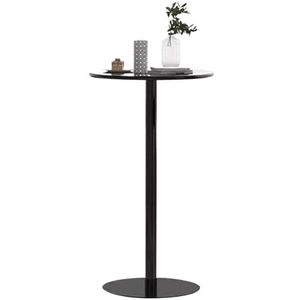 Kleine ronde tafel op hoogte, klassieke zwarte salontafel bank snacktafel accenttafel voor kleine ruimtes bijzettafels, metalen cocktailbistrotafel (Size : 40x40x72cm)