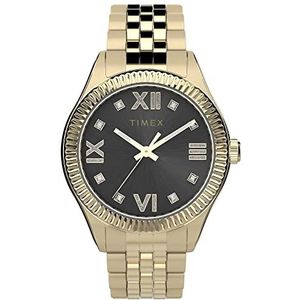 Timex Analoge dameshorloge met roestvrijstalen armband Legacy, Zwart, armband