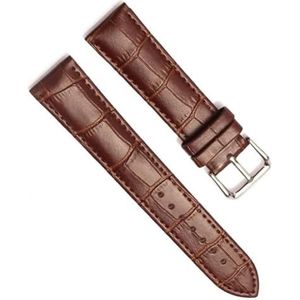 dayeer Lederen horlogeband Horlogeband voor Tissot Horlogeband voor Seiko Accessoires Polsband (Color : Brown, Size : 20mm)
