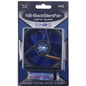 Noiseblocker BlackSilentFan X2R Ventilator (80x80x25)