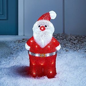 LED acryl kerstman figuur 34cm binnen en buiten Lights4fun