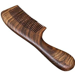 Unisex Sandelhout Kam Vrouwen Mannen Thuis Reizen Hout Antistatische Fijne Tand Kam Houten Handvat