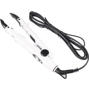 Haarconnector Ijzer Haarverlenging Fusion Iron Professioneel Temperatuurregelbaar Verwarming Vaste Machine Extensions Tool Efficiënte Tijdbesparing(White)
