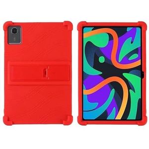 Tablethoes geschikt for Lenovo Xiaoxin Pad 2024 TB331FC /Tab M11 TB330FU 11inch siliconen standaardhoes schokbestendige behuizing(Red,Tab M11 11 inch)