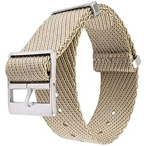 Horlogeband, 18/20/22/24mm Nato Militaire Geweven Nylon Horlogeband Vervanging Polsband Horloge Accessoires for Mechanische Horloges (Color : Khaki_18mm)