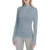 TCA - Fusion - Hardloop Top - Cyaan - Sneldrogend, Lange Mouw, Half-Zip