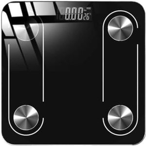 Weegschaal Weegschaal Lichaamsvetweegschaal Elektronische Weegschaal Badkamerweegschaal Lichaamsweegschaal Personenweegschaal(Black)