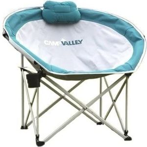 Draagbare Campingstoel Camping Stoel Balkon Stoel Plus Katoen Casual Volwassen Thuis Klapstoel Luie Fauteuil Regiestoel Visstoel(Grün)