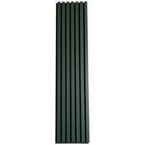 MEBANO 4-delige set akoestische wandpanelen – 30x132 cm – 3D houtfineer & vilt – akoestische wand & geluidsabsorptie – kleur: flessengroen
