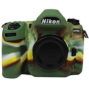Siliconengel cameratas voor Nikon D780 beschermende rubberen zachte cameratas groen