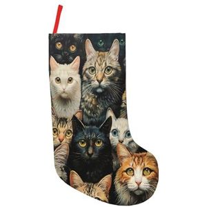 Kat Print Kerst Kousen,Vakantie Party Decoraties