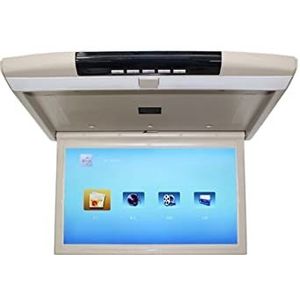 Draagbare dvd-speler voor videospelers op hoofdsteunen in auto's Automonitor 17 inch HD LCD-scherm MP5-videospeler Autodakmontage Display Multimedia Plafond TV Link FM IR HDMI-luidspreker met HD-roter