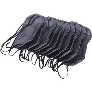 Zijde slaapmasker, Zijden slaapmaskers for de ogen, 10 stuks, oogmasker van imitatiezijde(Eyeshade-04)