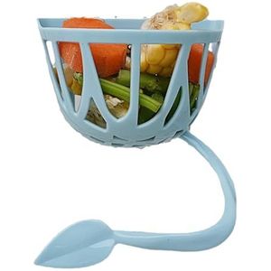 Vogels voederbak 22 cm papegaaien houten standaard en
