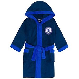 Chelsea FC - Fleece badjas met capuchon voor mannen - Officieel - Clubcadeau - Donkerblauw - Small
